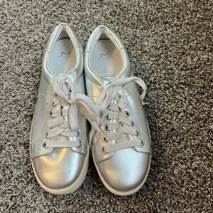 Marc Fisher Shiny Silver Footwear